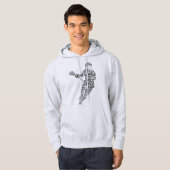 Lacrosse Player Word Art Words Hoodie (Vorne ganz)