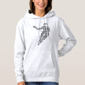 Lacrosse Player Word Art, Words Hoodie (Vorderseite)