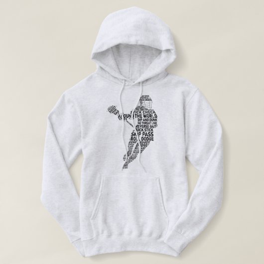 Lacrosse Player Word Art, Words Hoodie (Design vorne)