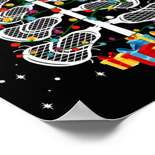 Lacrosse Player Xmas Gift Lacrosse Christmas Tree Poster (Ecke)