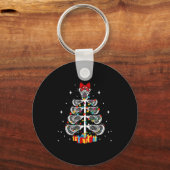 Lacrosse Player Xmas Gift Lacrosse Christmas Tree Schlüsselanhänger (Vorderseite)