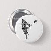 Lacrosse Player Youth Kids Men Boys Button (Vorne & Hinten)