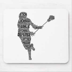 Lacrosse Player Youth Kids Men Boys Mousepad