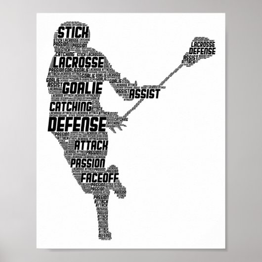 Lacrosse Player Youth Kids Men Boys Poster (Vorne)