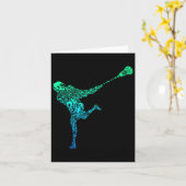 Lacrosse Player Youth Men Kids Boys Karte (Gelbe Blume)