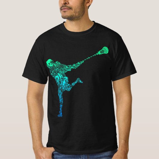 Lacrosse Player Youth Men Kids Boys T-Shirt (Vorderseite)