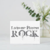 Lacrosse Players Rock Postkarte (Stehend Vorderseite)