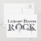 Lacrosse Players Rock Postkarte (Vorne/Hinten)