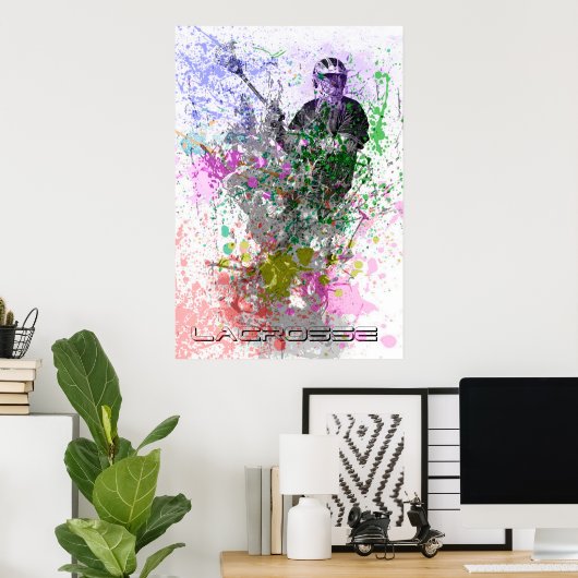 Lacrosse-Poster für Spritzer Poster (Heimbüro)