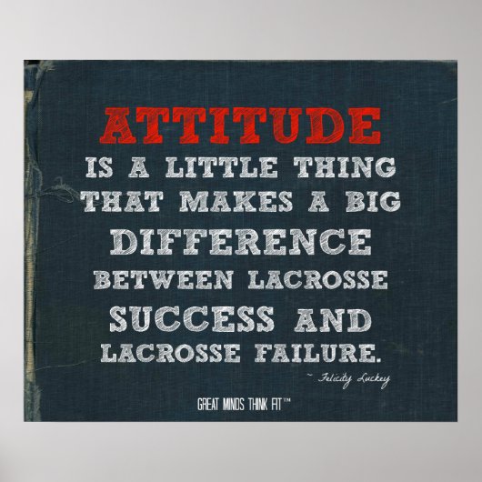 Lacrosse Poster mit Attitude! (Vorne)
