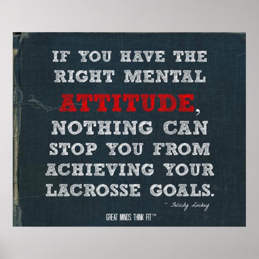 Lacrosse Poster mit Attitude and Goals! (Vorne)
