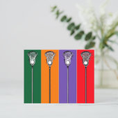 Lacrosse Postkarte (Stehend Vorderseite)