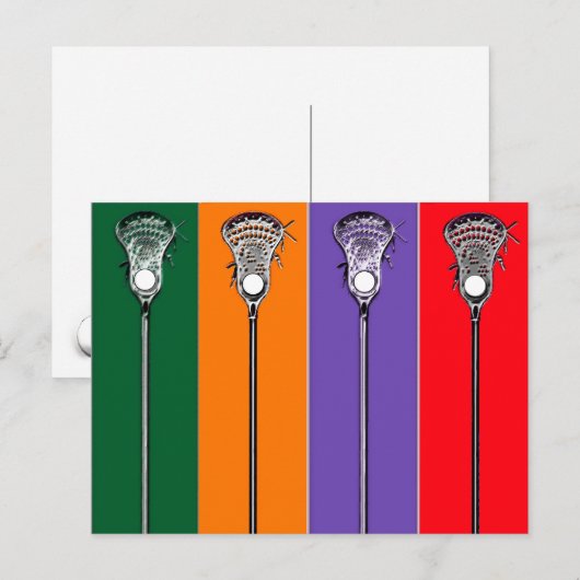 Lacrosse Postkarte (Vorne/Hinten)