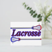 Lacrosse Postkarte (Stehend Vorderseite)