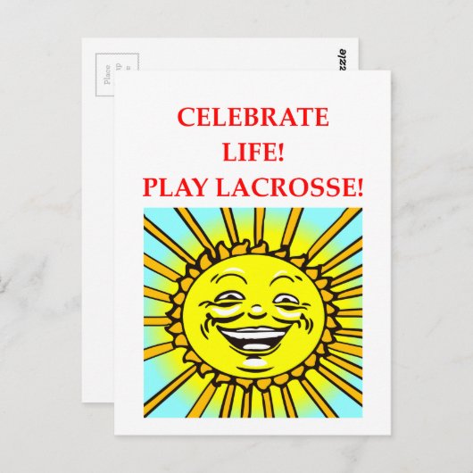 LACROSSE POSTKARTE (Vorne/Hinten)