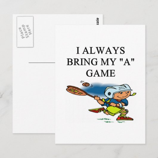 Lacrosse Postkarte (Vorne/Hinten)