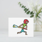 Lacrosse Postkarte (Stehend Vorderseite)