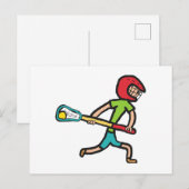 Lacrosse Postkarte (Vorne/Hinten)