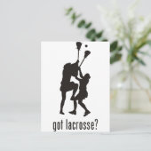 Lacrosse Postkarte (Stehend Vorderseite)