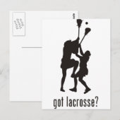 Lacrosse Postkarte (Vorne/Hinten)