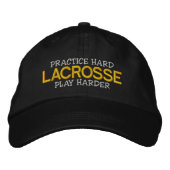 Lacrosse "Practice Hard Play Harder" bestickt Bestickte Baseballkappe (Vorderseite)