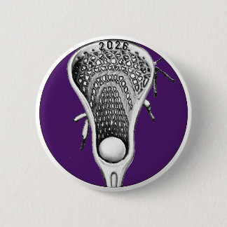 Lacrosse Purple Team Gifts Button