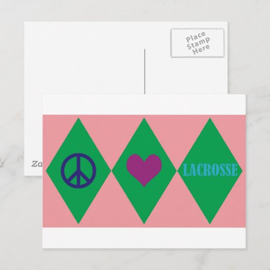 Lacrosse-Raute Postkarte (Vorne/Hinten)