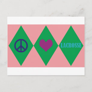 Lacrosse-Raute Postkarte