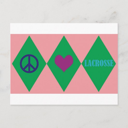 Lacrosse-Raute Postkarte (Vorderseite)