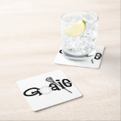 Lacrosse Rechteckiger Pappuntersetzer (Vor Ort)