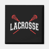 Lacrosse Red Crossed Sticks für Jugendliche oder E Magnet (Vorne)
