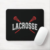 Lacrosse Red Crossed Sticks für Jugendliche oder E Mousepad (Mit Mouse)