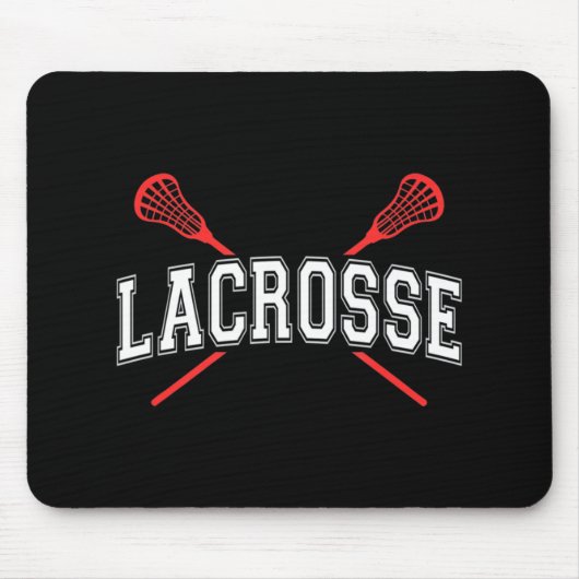 Lacrosse Red Crossed Sticks für Jugendliche oder E Mousepad (Vorne)