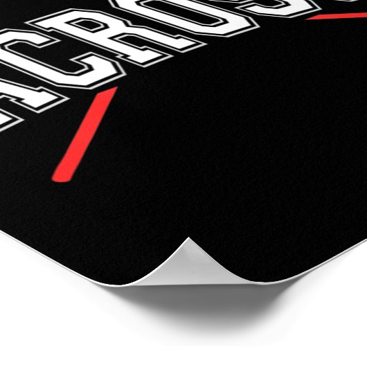 Lacrosse Red Crossed Sticks für Jugendliche oder E Poster (Ecke)