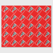 Lacrosse Red Gift Wrapping Paper Geschenkpapier (Flach)