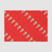 Lacrosse Red Sports Tissue Paper Seidenpapier (Vorderseite)
