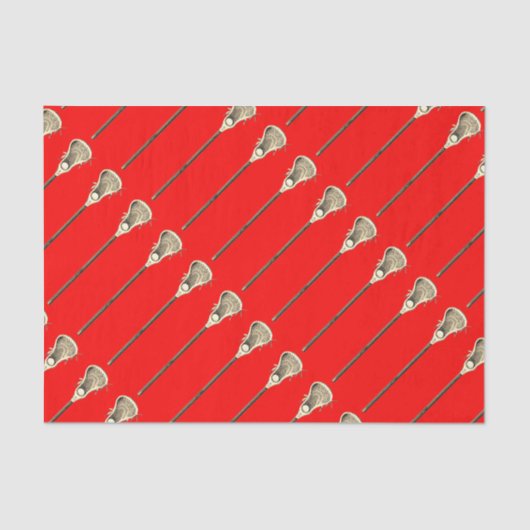 Lacrosse Red Sports Tissue Paper Seidenpapier (Vorderseite)