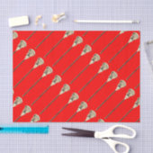 Lacrosse Red Sports Tissue Paper Seidenpapier (Handwerk)