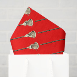 Lacrosse Red Sports Tissue Paper Seidenpapier