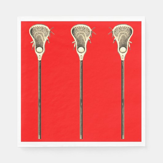 Lacrosse Red Team Napkins Serviette (Vorderseite)