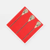 Lacrosse Red Team Napkins Serviette (Ecke)