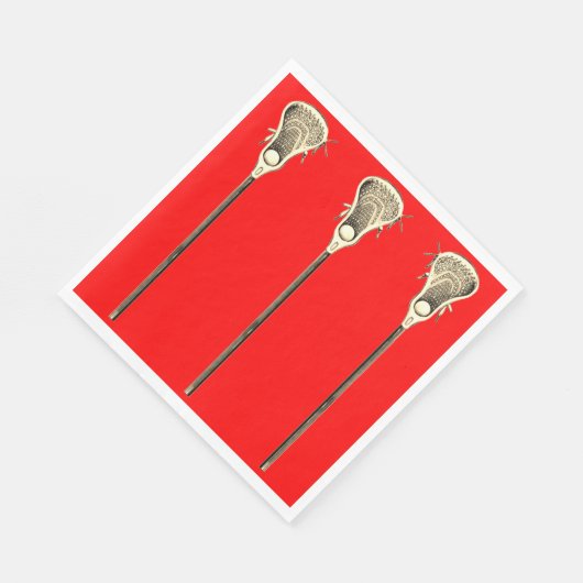 Lacrosse Red Team Napkins Serviette (Ecke)