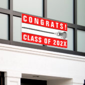 Lacrosse Red Team Senior Night Banner (Äußeres Gebäude)