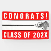 Lacrosse Red Team Senior Night Banner (Horizontal)