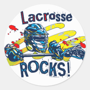 Lacrosse Rocks LaX Gear Runder Aufkleber