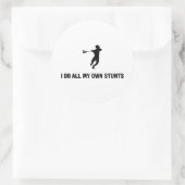 Lacrosse Runder Aufkleber (Tasche)