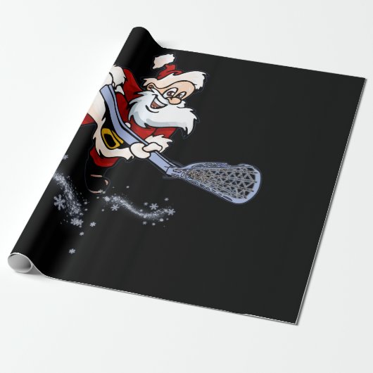 Lacrosse Santa Christmas Cool Lax Sport Ugly X-Mas Geschenkpapier (Ungerollt)