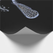 Lacrosse Santa Christmas Cool Lax Sport Ugly X-Mas Geschenkpapier (Ecke)