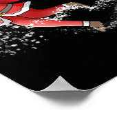 Lacrosse Santa Christmas Cool Lax Sport Ugly X-Mas Poster (Ecke)