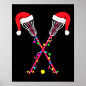 Lacrosse Santa Hat Christmas Poster (Vorne)